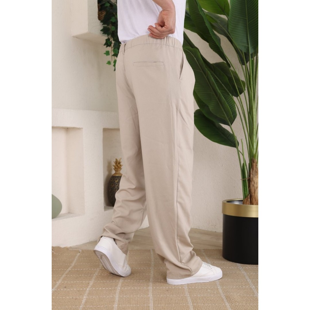 Erkek Beli Lastikli Pileli Baggy Pantolon - 159390 Erkek Beli Lastikli Pileli Baggy Pantolon - 159390