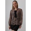 Fiyonk Detaylı Leopar Bluz - Leopar 159649