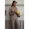 Kruvaze Model Klasik Pantolonlu Çupra Keten Takım 10191 159444 Kruvaze Model Klasik Pantolonlu Çupra Keten Takım 10191 159444