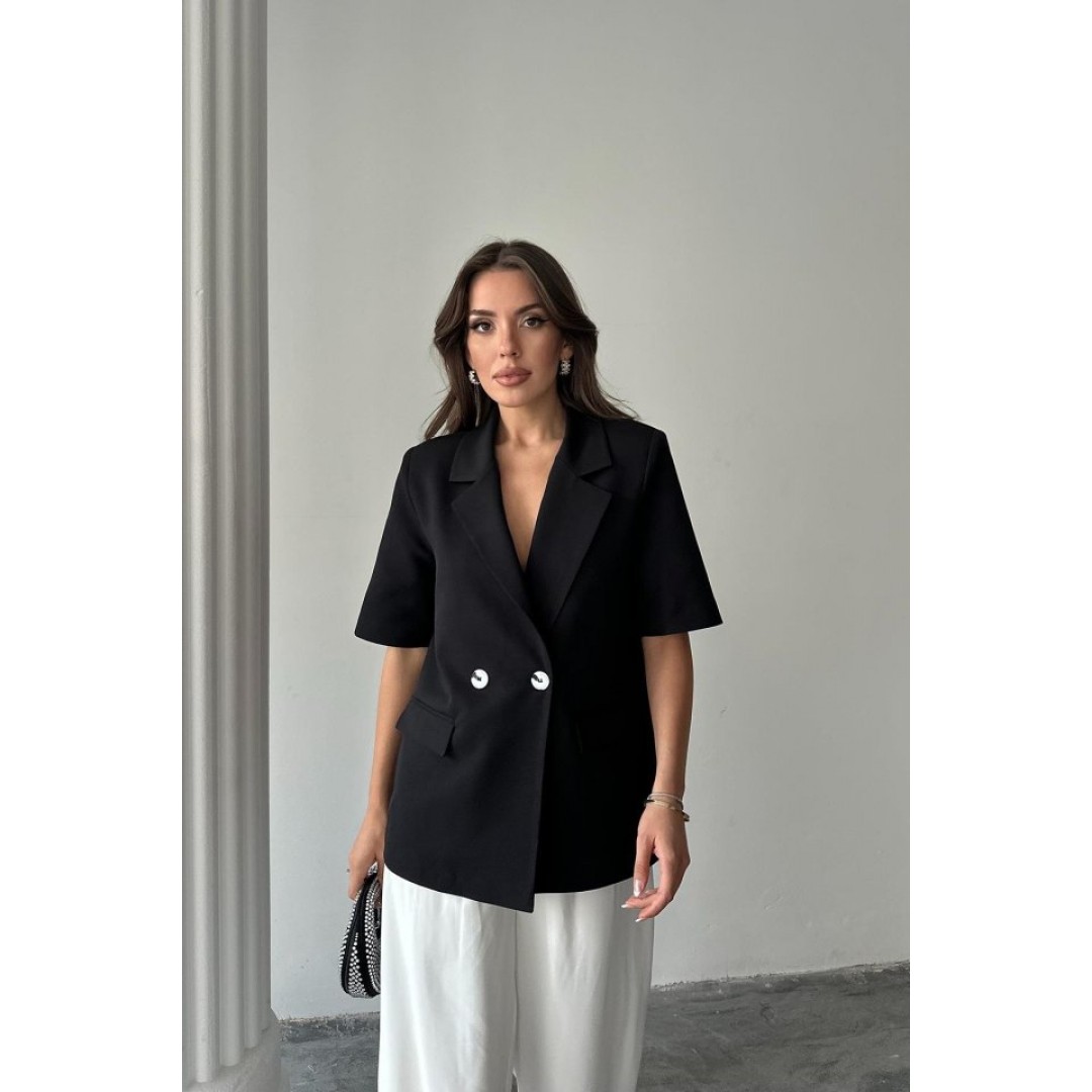 Siyah Kısa Kollu Blazer Ceket 162988 Siyah Kısa Kollu Blazer Ceket 162988