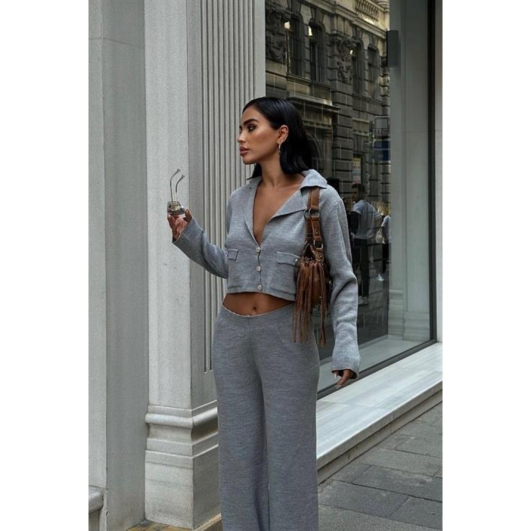 Nancy Kruveze Yaka Crop Takım 9954 - 25 155857