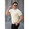 Erkek Jakarlı Ribanalı Kısa Kollu T-shirt - 159915 Erkek Jakarlı Ribanalı Kısa Kollu T-shirt - 159915