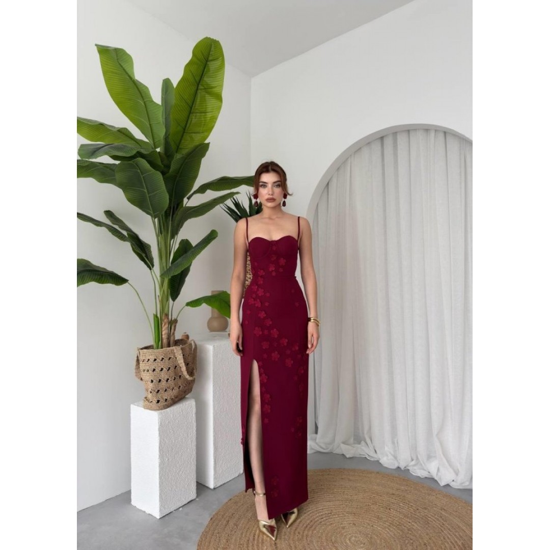 Stor Gül Detaylı Elbise - 161369 Stor Gül Detaylı Elbise - 161369