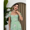 ŞİFON KUMAŞ DİJİTAL DESEN BASKILI ELBİSE 152379 ŞİFON KUMAŞ DİJİTAL DESEN BASKILI ELBİSE 152379
