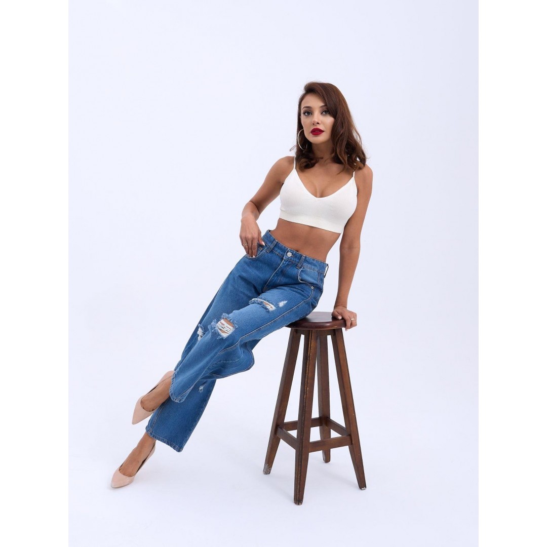 7086 KOT PANTOLON-MAVİ 143745