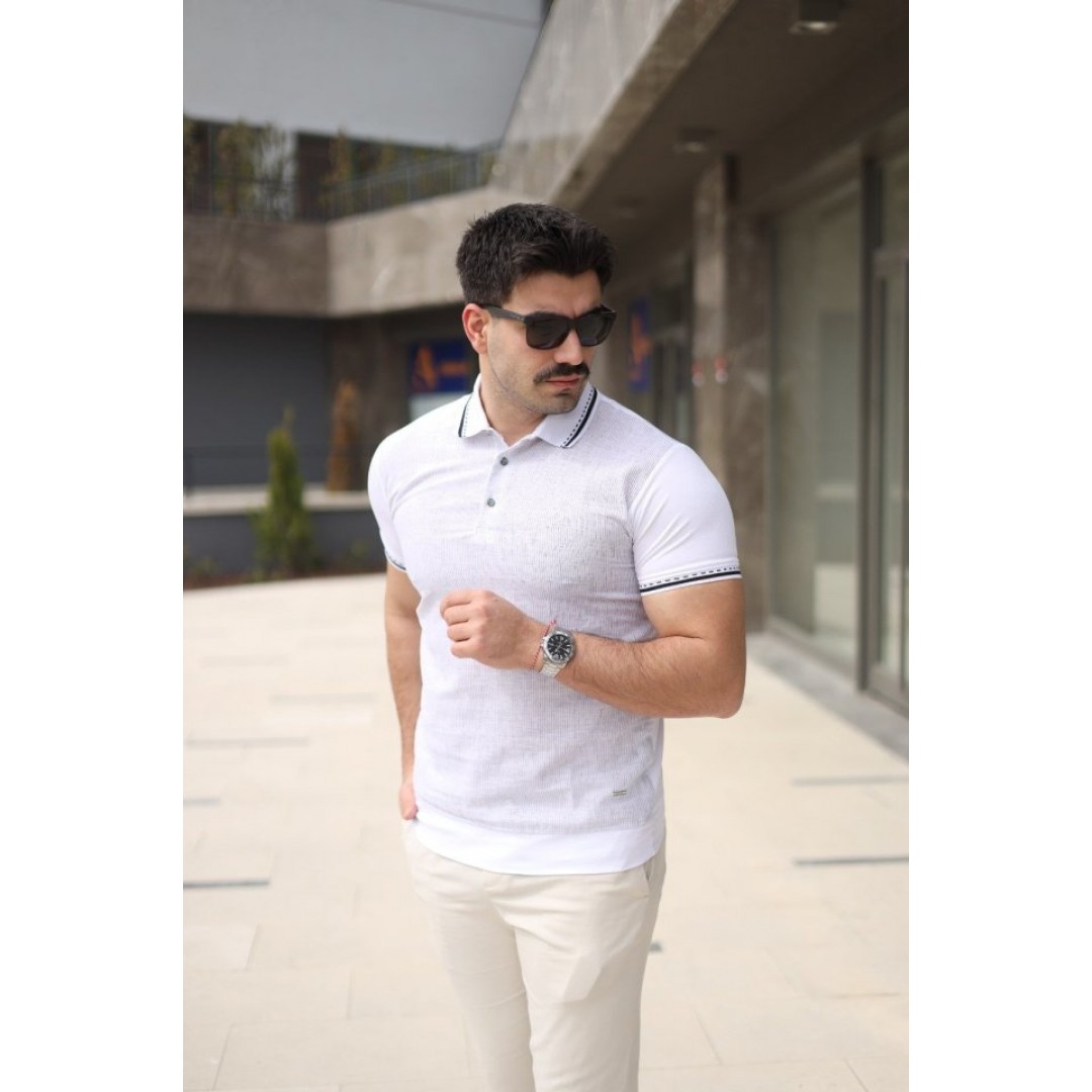 Erkek Polo Yaka Fermuar Detaylı Tişört 154558 Erkek Polo Yaka Fermuar Detaylı Tişört 154558
