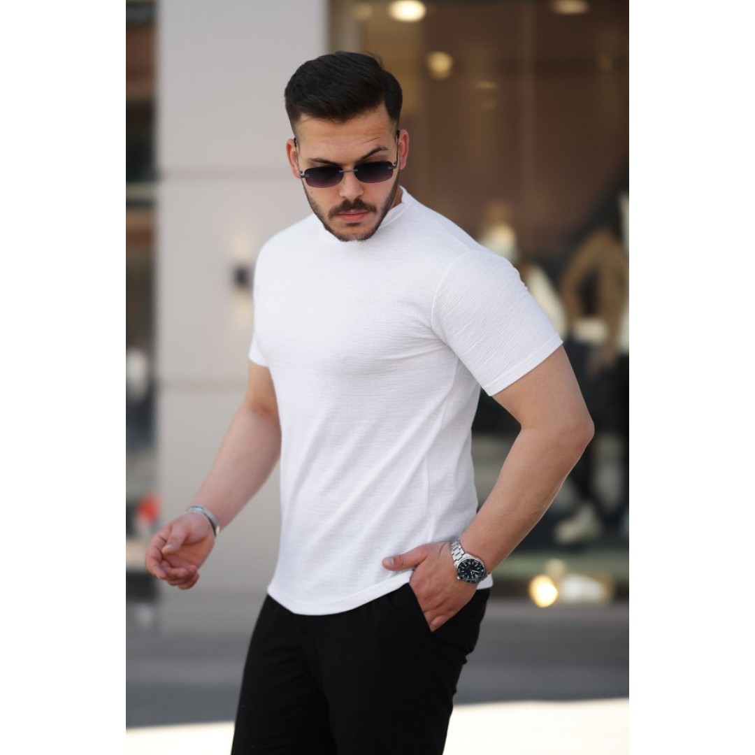 Erkek Ağaç Kabuğu Desenli Kısa Kollu T-shirt 161252 Erkek Ağaç Kabuğu Desenli Kısa Kollu T-shirt 161252