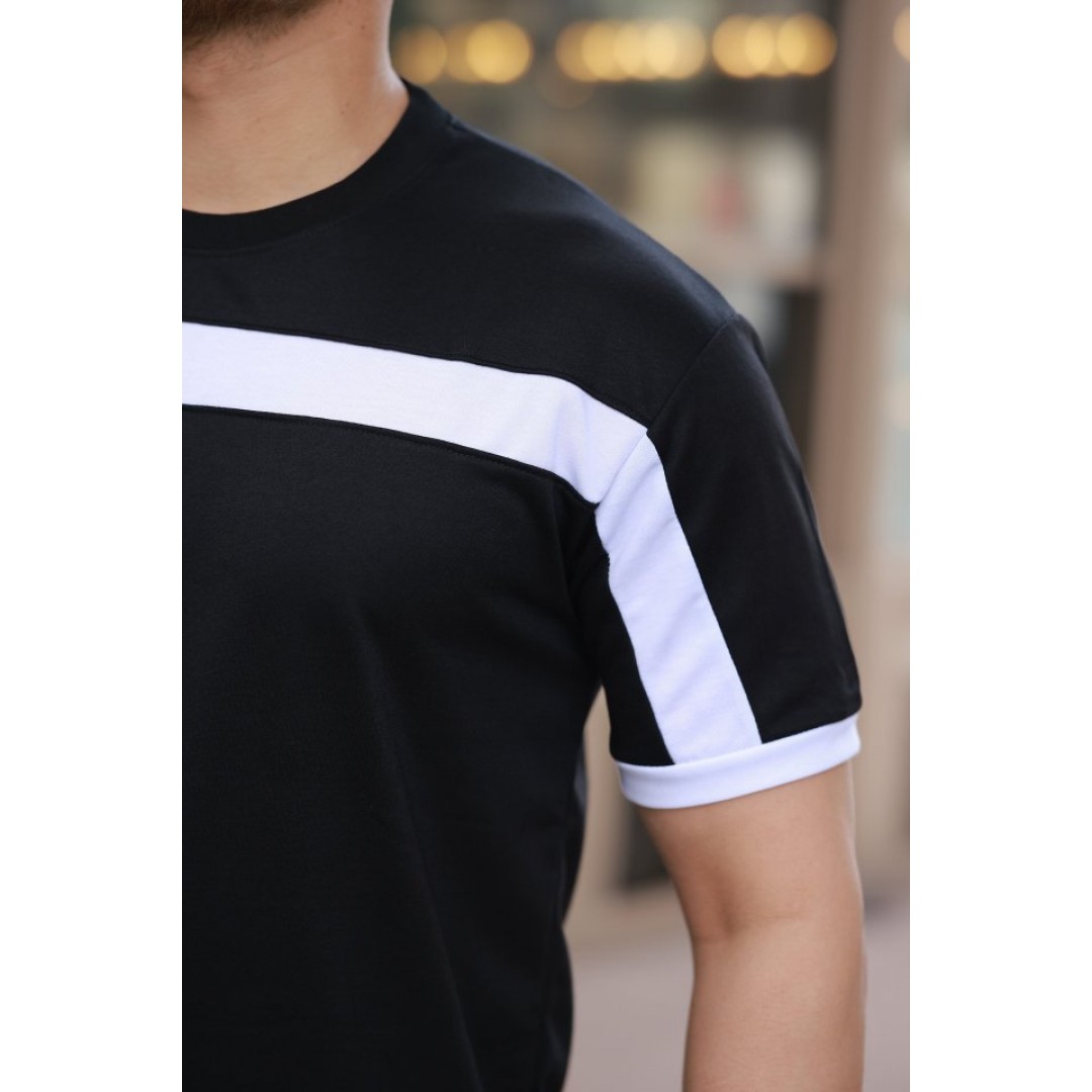 Erkek şerit Detaylı Kısa Kollu T-shirt - 160886 Erkek şerit Detaylı Kısa Kollu T-shirt - 160886