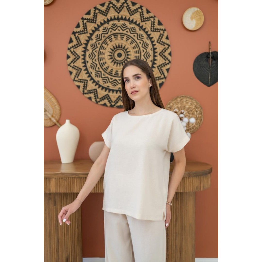 Bej T-Shirt Ve Pantolon Takım 150827 Bej T-Shirt Ve Pantolon Takım 150827