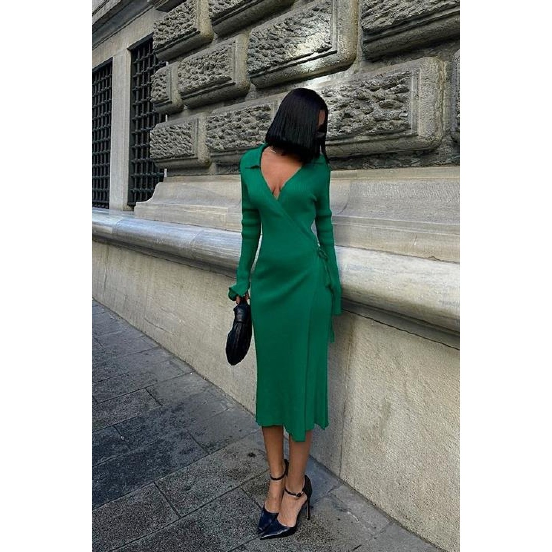 Austeja Fitilli Midi Elbise 2506-01 155764 Austeja Fitilli Midi Elbise 2506-01 155764