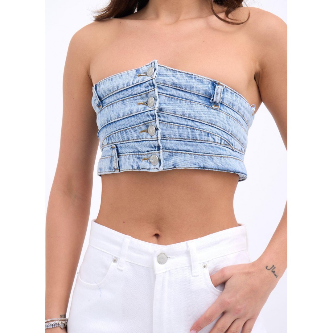 6817 KOT CROP-MAVİ 143326