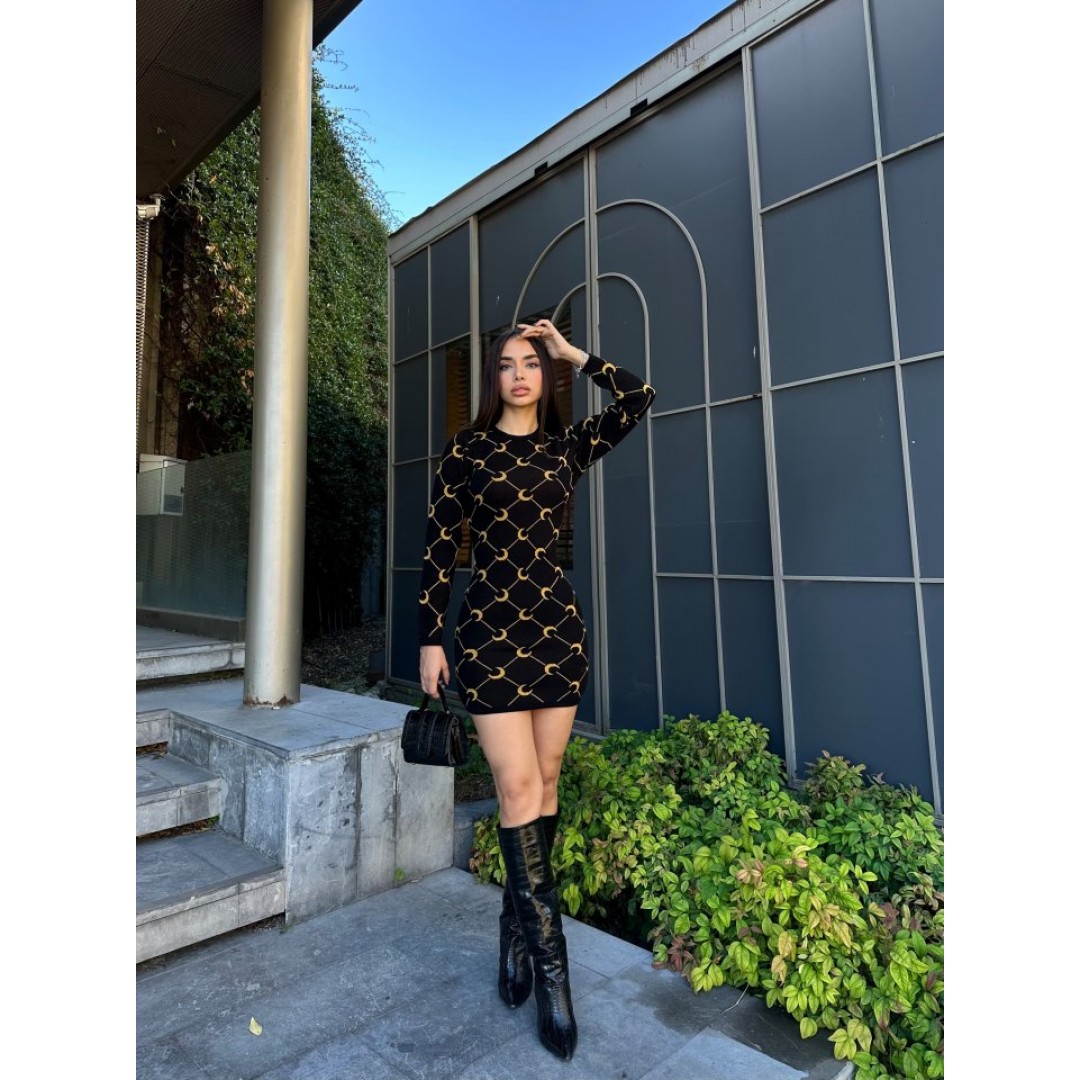 Kadın Bisiklet Yaka Uzun Kol Triko Mini Boy Elbise - 134640 Kadın Bisiklet Yaka Uzun Kol Triko Mini Boy Elbise - 134640