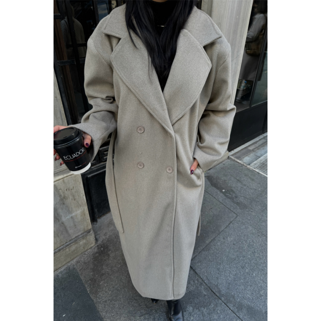 KAŞE KABAN MAXİ - Vizon - 151671 KAŞE KABAN MAXİ - Vizon - 151671