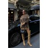 Leopar Desenli Yırtık Detaylı Kazak 1344 158385 Leopar Desenli Yırtık Detaylı Kazak 1344 158385
