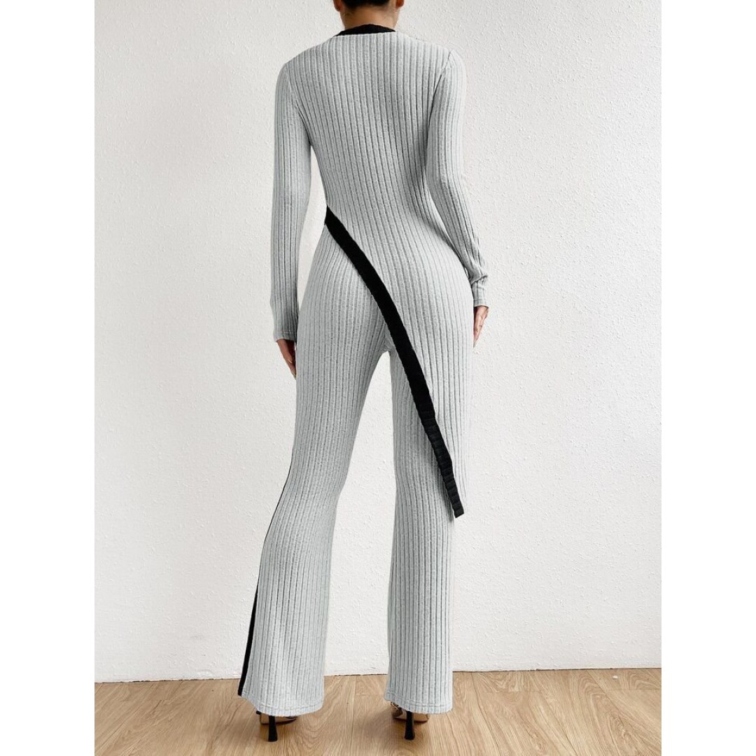 Kadın Uzun Kollu Bisiklet Yaka Asimetrik Kesim Bluz şardonlu Kaşkorse Bluz Ve Pantolon Ikili Takım 138755 Kadın Uzun Kollu Bisiklet Yaka Asimetrik Kesim Bluz şardonlu Kaşkorse Bluz Ve Pantolon Ikili Takım 138755