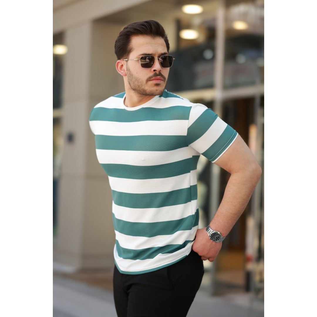 Erkek çift Renk Pamuklu örme Kumaş Kısa Kollu T-shirt 159922 Erkek çift Renk Pamuklu örme Kumaş Kısa Kollu T-shirt 159922