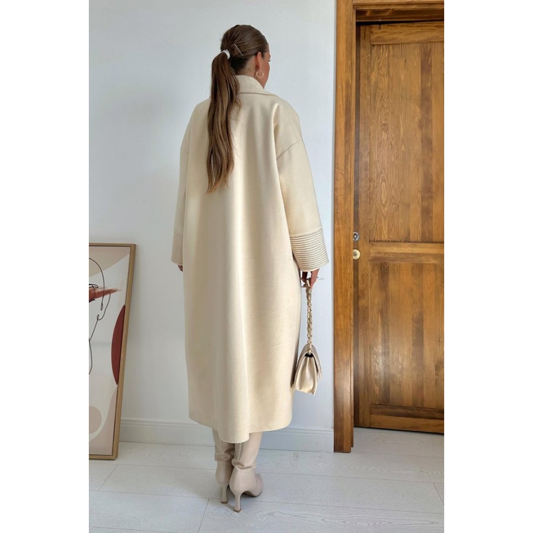 Bej Manşet Detaylı Kaban 152324 Bej Manşet Detaylı Kaban 152324