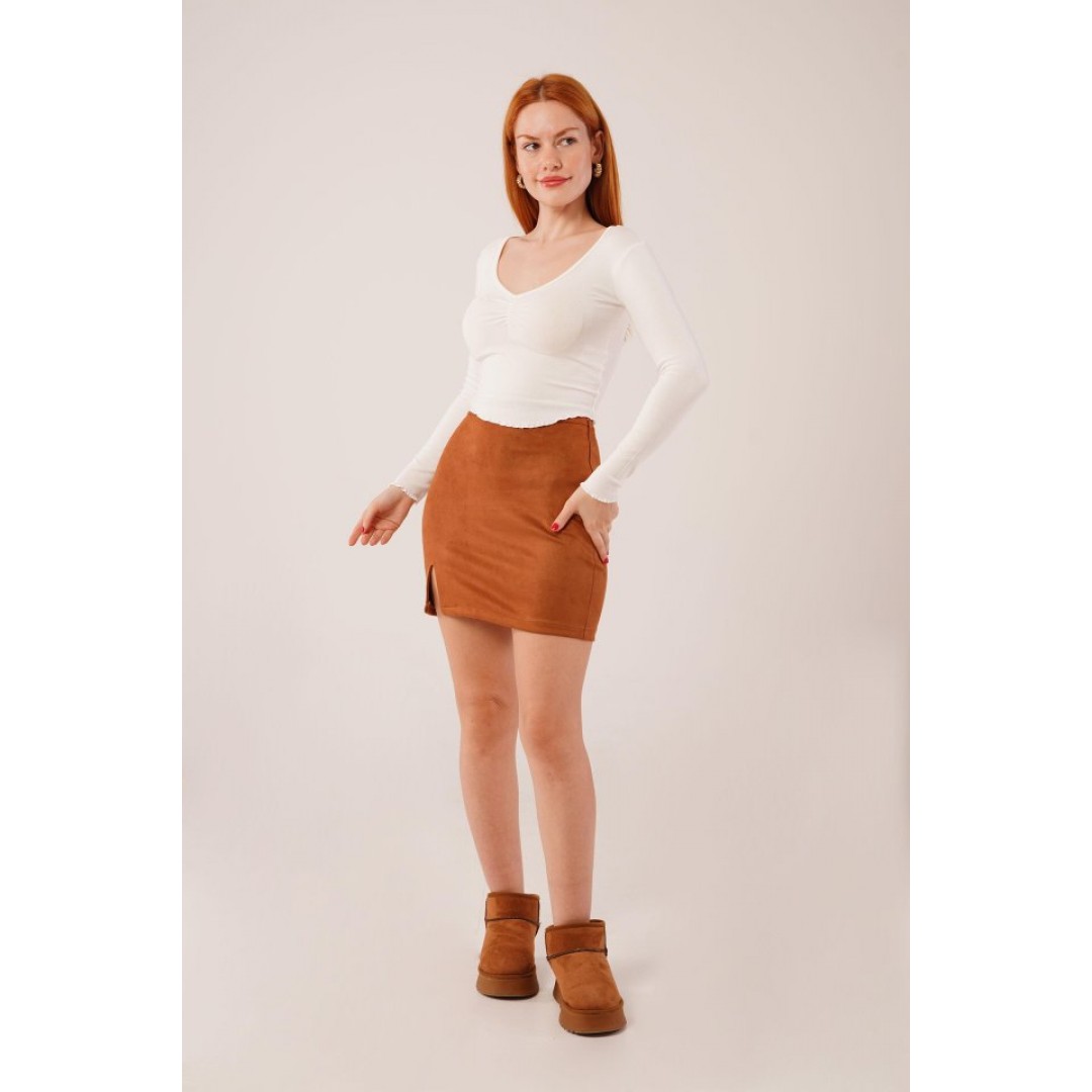 Geniş Yaka Beyaz Basic Body Bluz 148075 Geniş Yaka Beyaz Basic Body Bluz 148075