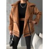 NUBUK MONT KÜRK YAKA - Taba 152750