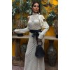 Saten Kuşaklı Ajurlu Triko Elbise 2847 - 158997 Saten Kuşaklı Ajurlu Triko Elbise 2847 - 158997