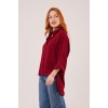 Yarasa Kol Rahat Kalıp Bordo Gömlek 147518 Yarasa Kol Rahat Kalıp Bordo Gömlek 147518