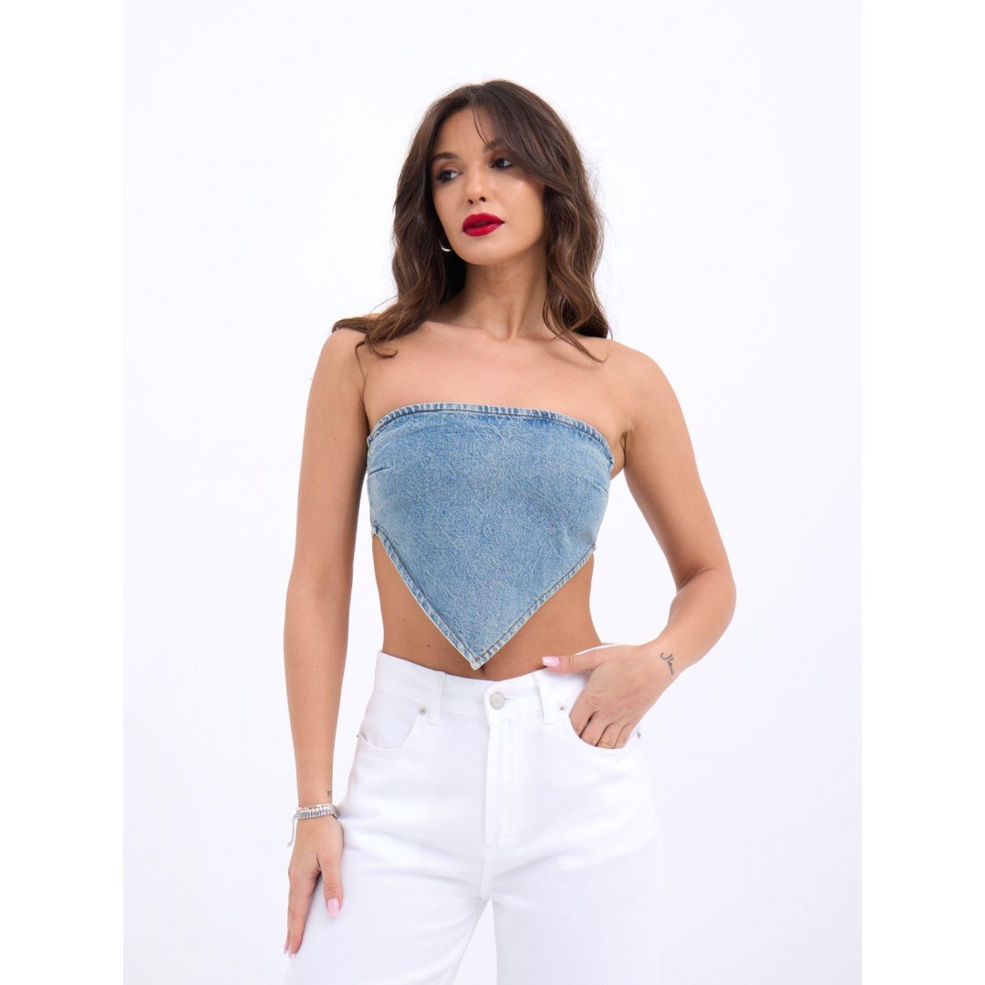6222 KOT CROP-MAVİ 142781