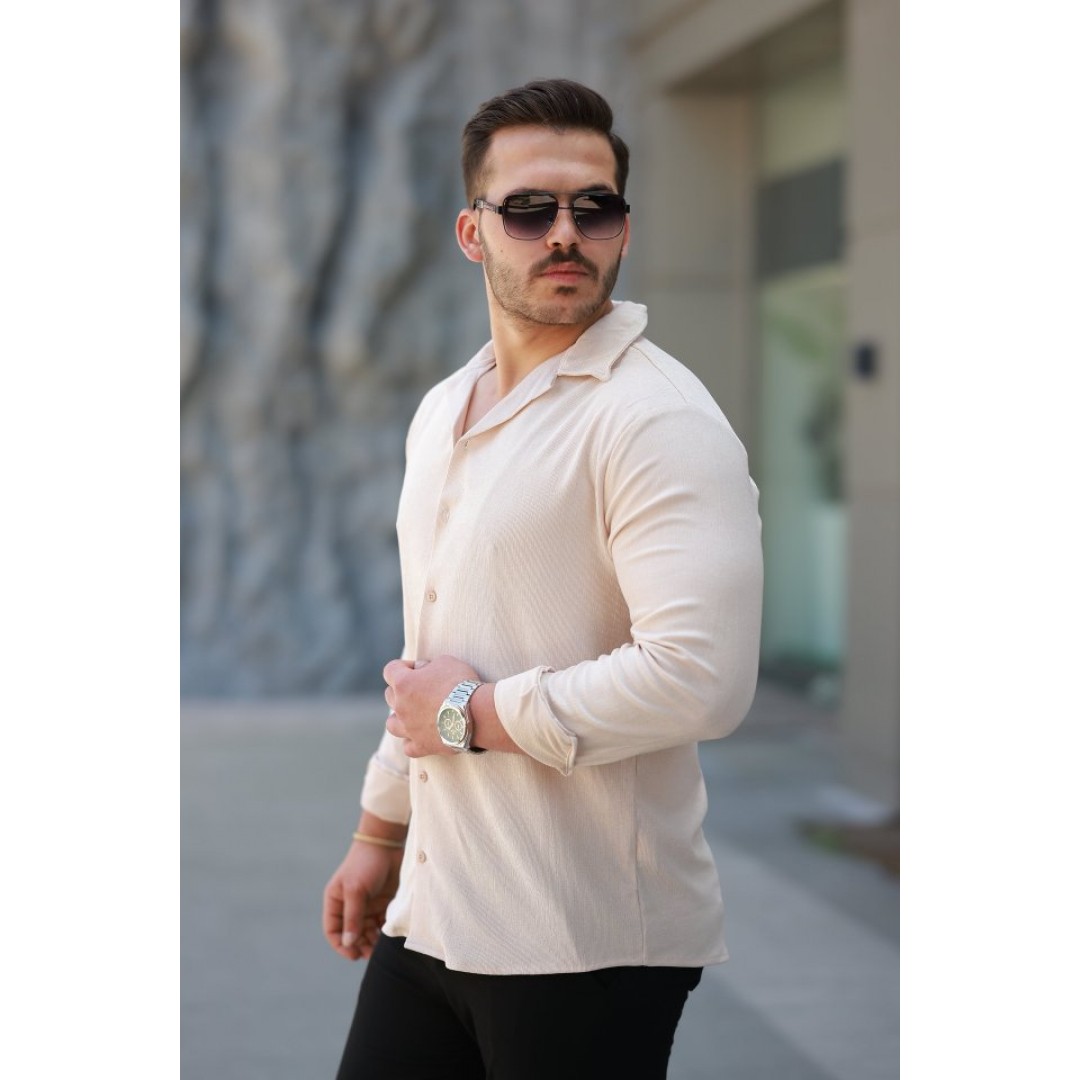 Erkek Kadife Dokulu Uzun Kollu Gömlek 163473 Erkek Kadife Dokulu Uzun Kollu Gömlek 163473