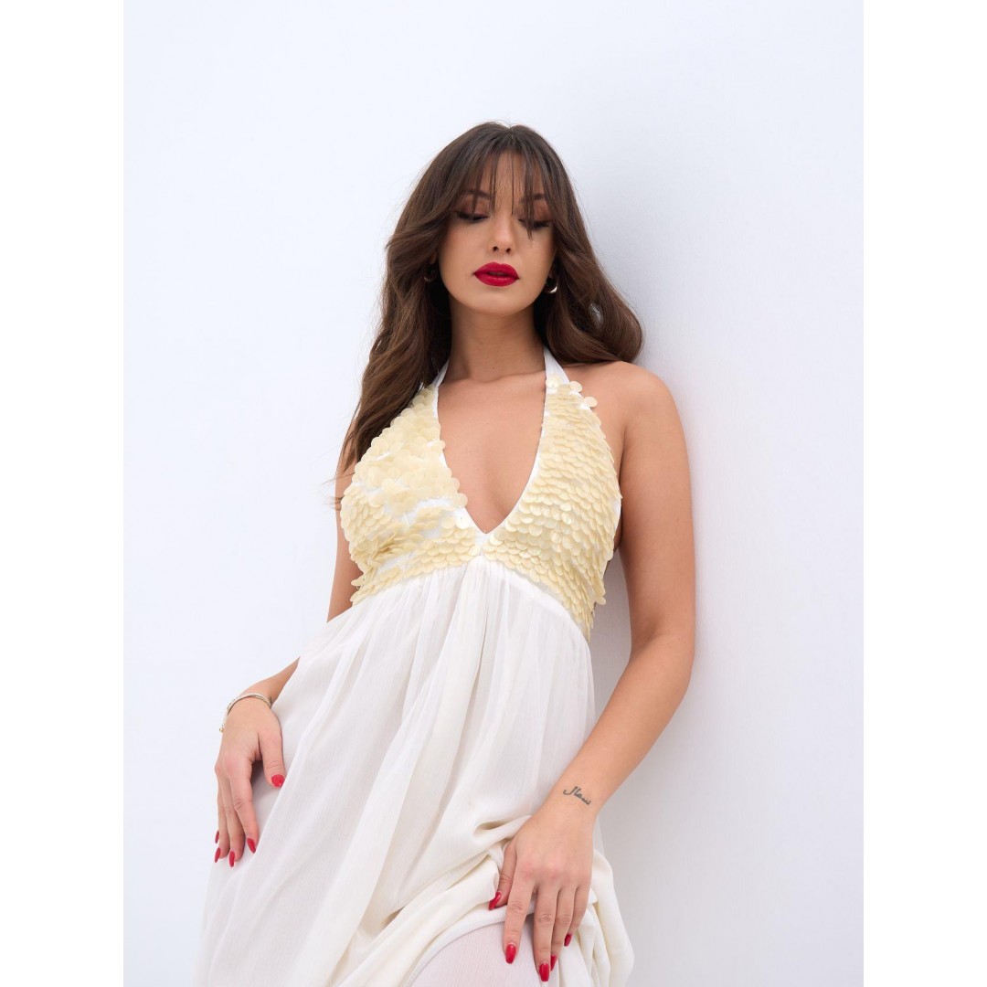 6856 ELBİSE-EKRU 143477 6856 ELBİSE-EKRU 143477