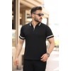 Erkek Yaka Ve Kolları çizgi Detaylı Fermuarlı Kısa Kollu T-shirt - 162311 Erkek Yaka Ve Kolları çizgi Detaylı Fermuarlı Kısa Kollu T-shirt - 162311