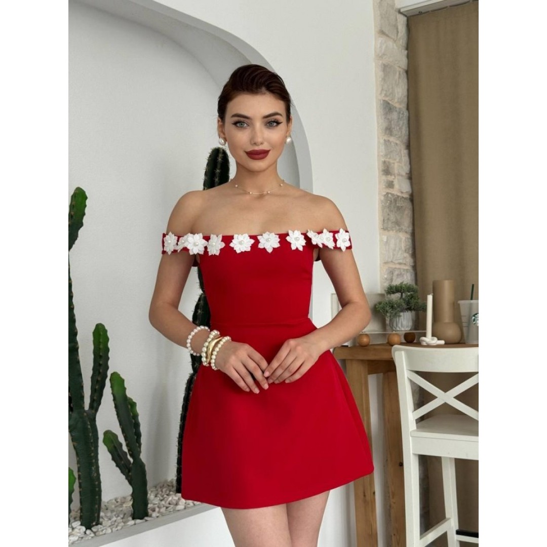 Alyosa Çiçek Detaylı Elbise - 159896 Alyosa Çiçek Detaylı Elbise - 159896