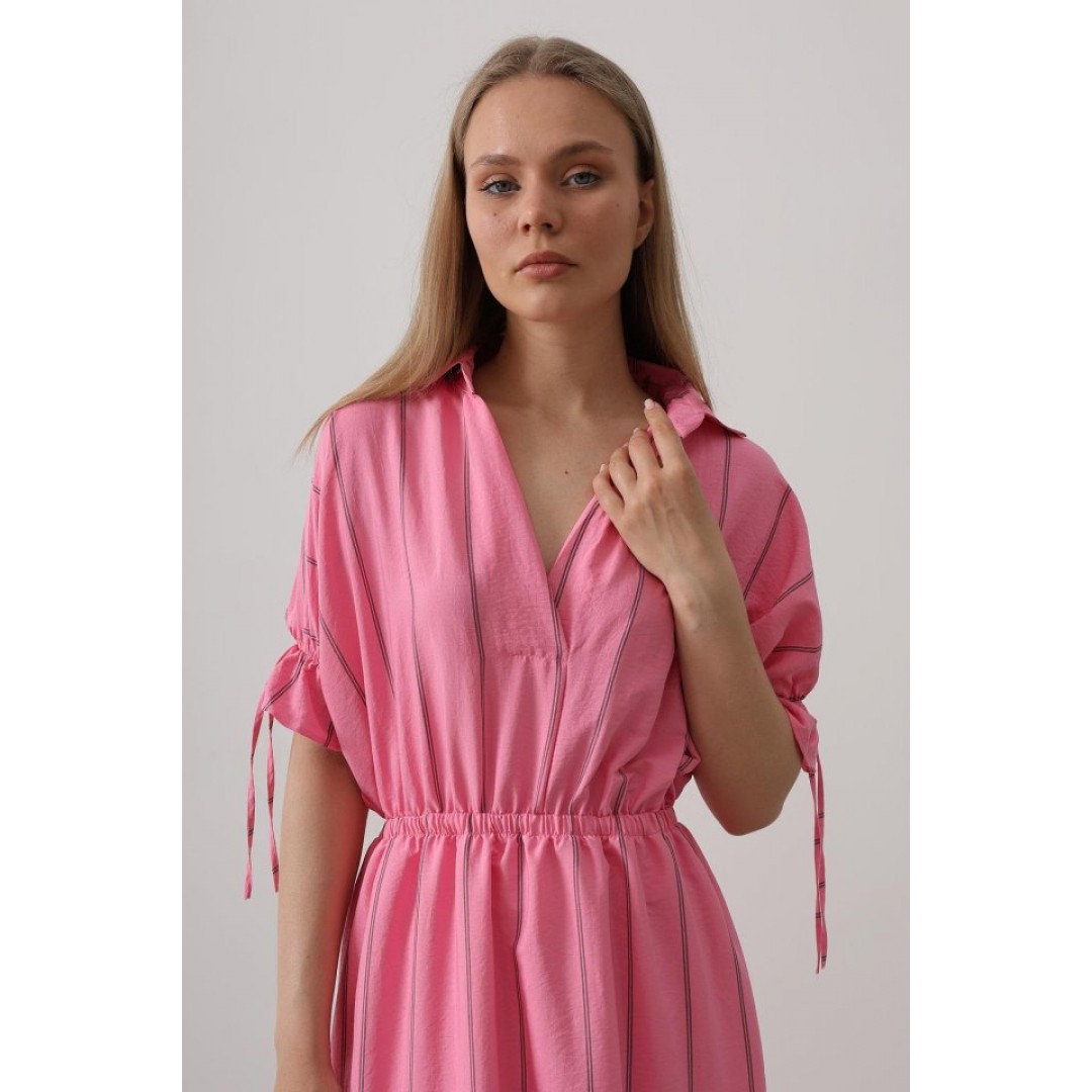 Beli Lastikli Elbise - Pembe - 161108 Beli Lastikli Elbise - Pembe - 161108