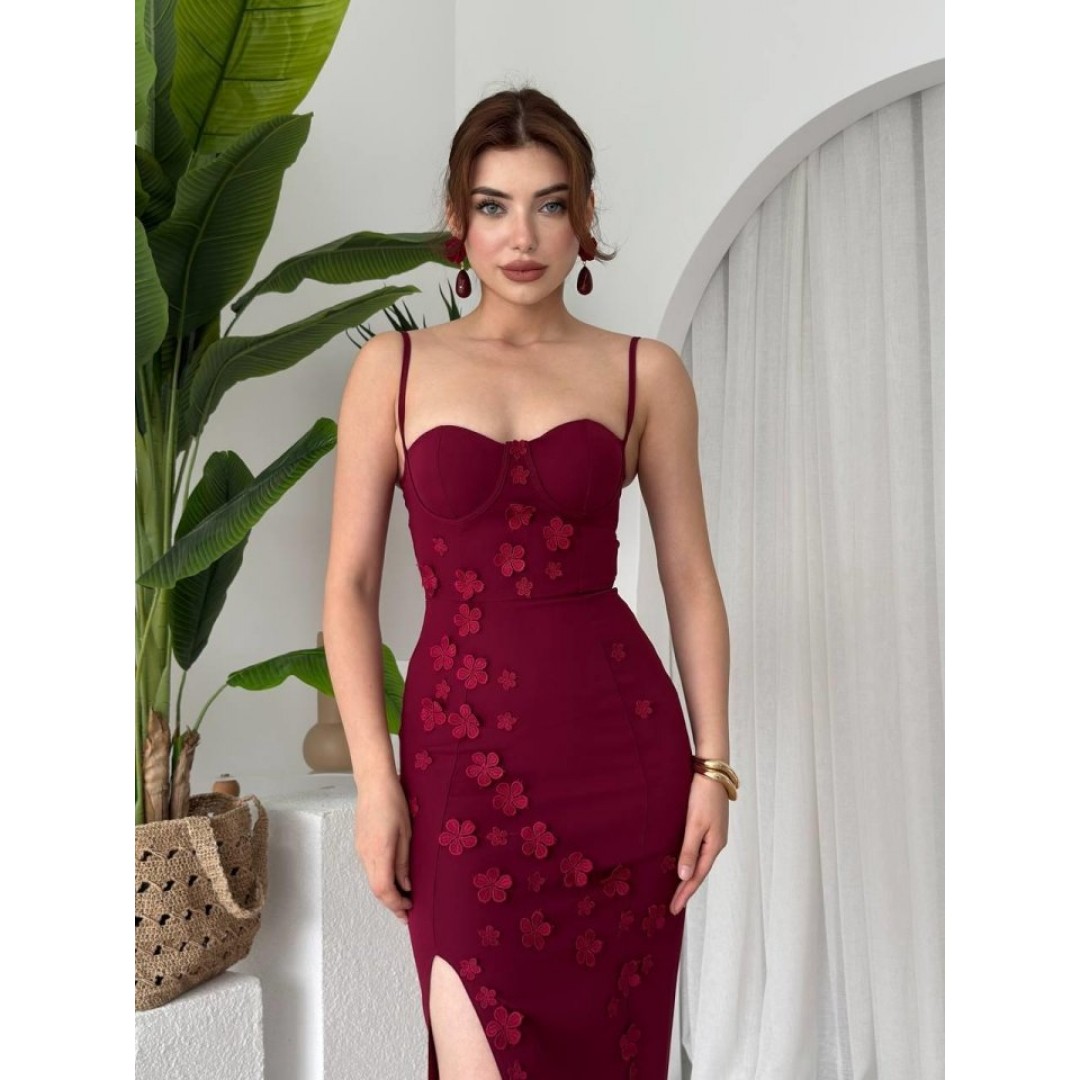 Stor Gül Detaylı Elbise - 161369 Stor Gül Detaylı Elbise - 161369