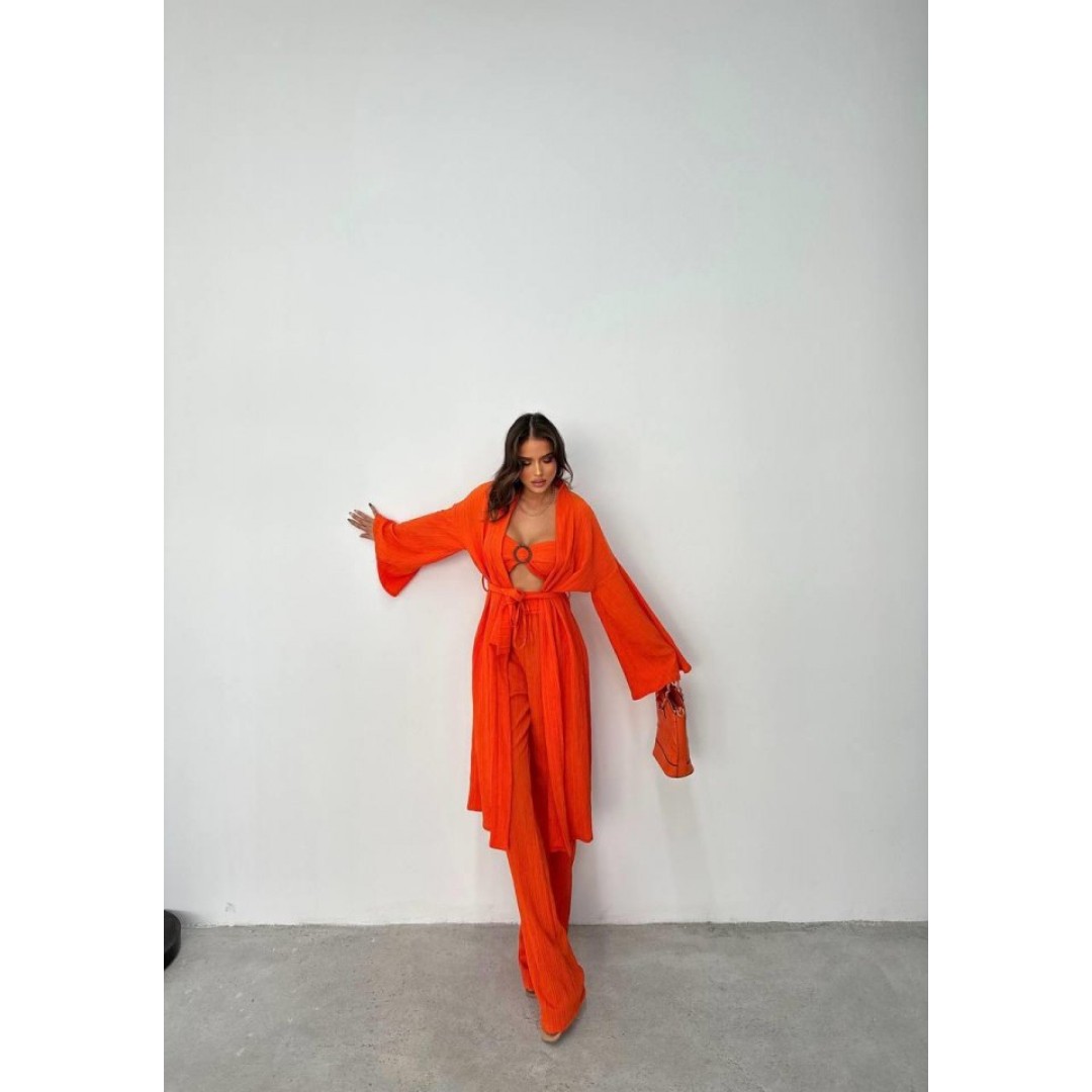 KRINKILL BÜSTİYER-PANTOLON-KİMONO TAKIM - Orange 152284 KRINKILL BÜSTİYER-PANTOLON-KİMONO TAKIM - Orange 152284