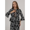 Fiyonk Bağlamalı Brode Bluz - Siyah 162574 Fiyonk Bağlamalı Brode Bluz - Siyah 162574