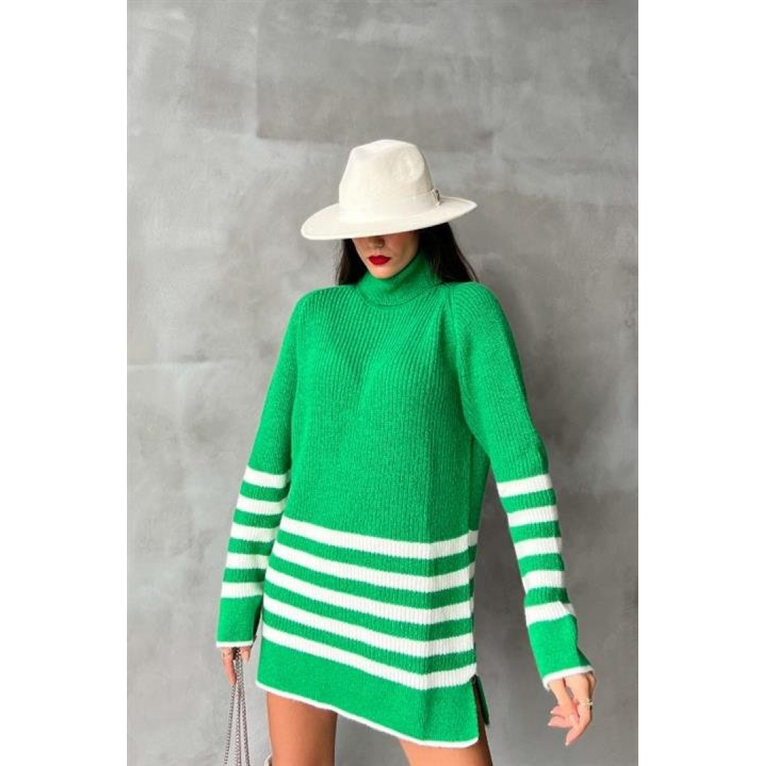 Palgen Çizgili Oversize Kazak 1195-09 155778 Palgen Çizgili Oversize Kazak 1195-09 155778