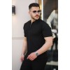 Erkek Yakası Fermuarlı Kısa Kollu T-shirt 161268