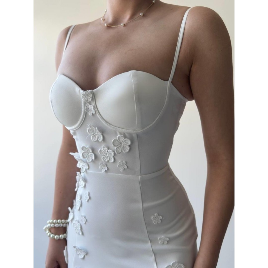 Stor Gül Detaylı Elbise - 161370 Stor Gül Detaylı Elbise - 161370