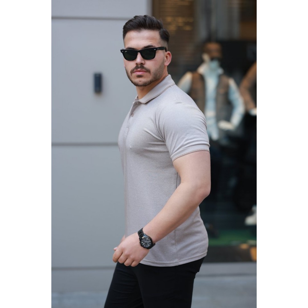 Erkek Yakalı Kagi Kumaş Kısa Kollu T-shirt 160900 Erkek Yakalı Kagi Kumaş Kısa Kollu T-shirt 160900