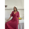 V YAKA DÖKÜMLÜ ELBİSE - Pembe 159989 V YAKA DÖKÜMLÜ ELBİSE - Pembe 159989