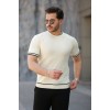 Erkek Jakarlı Ribanalı Kısa Kollu T-shirt - 159915 Erkek Jakarlı Ribanalı Kısa Kollu T-shirt - 159915