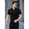 Erkek Viskon Kumaş Polo Yaka Desenli Tişört 154508 Erkek Viskon Kumaş Polo Yaka Desenli Tişört 154508