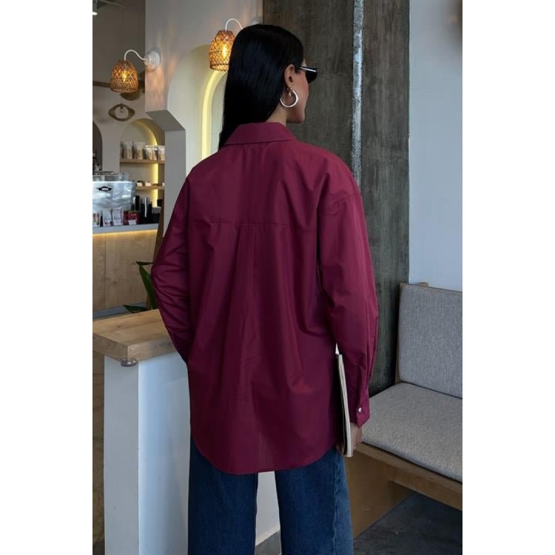 Kristal Taş Çakımlı Poplin Gömlek 3413 158516 Kristal Taş Çakımlı Poplin Gömlek 3413 158516