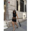 POLYVİSCON ÇİFT KEMER DETAYLI ELBİSE - Siyah - 152249 POLYVİSCON ÇİFT KEMER DETAYLI ELBİSE - Siyah - 152249