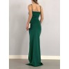 Kadın Dalgıç Kumaş Askılı Yırtmaç Detaylı V Yaka Maxi Boy Elbise - 119149 Kadın Dalgıç Kumaş Askılı Yırtmaç Detaylı V Yaka Maxi Boy Elbise - 119149