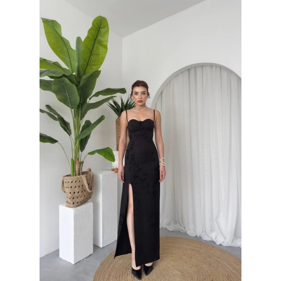 Stor Gül Detaylı Elbise - 161372 Stor Gül Detaylı Elbise - 161372