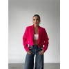 ARKASI İNCİ DÜĞME DETAYLI CROP CEKET - Fuşya 151858