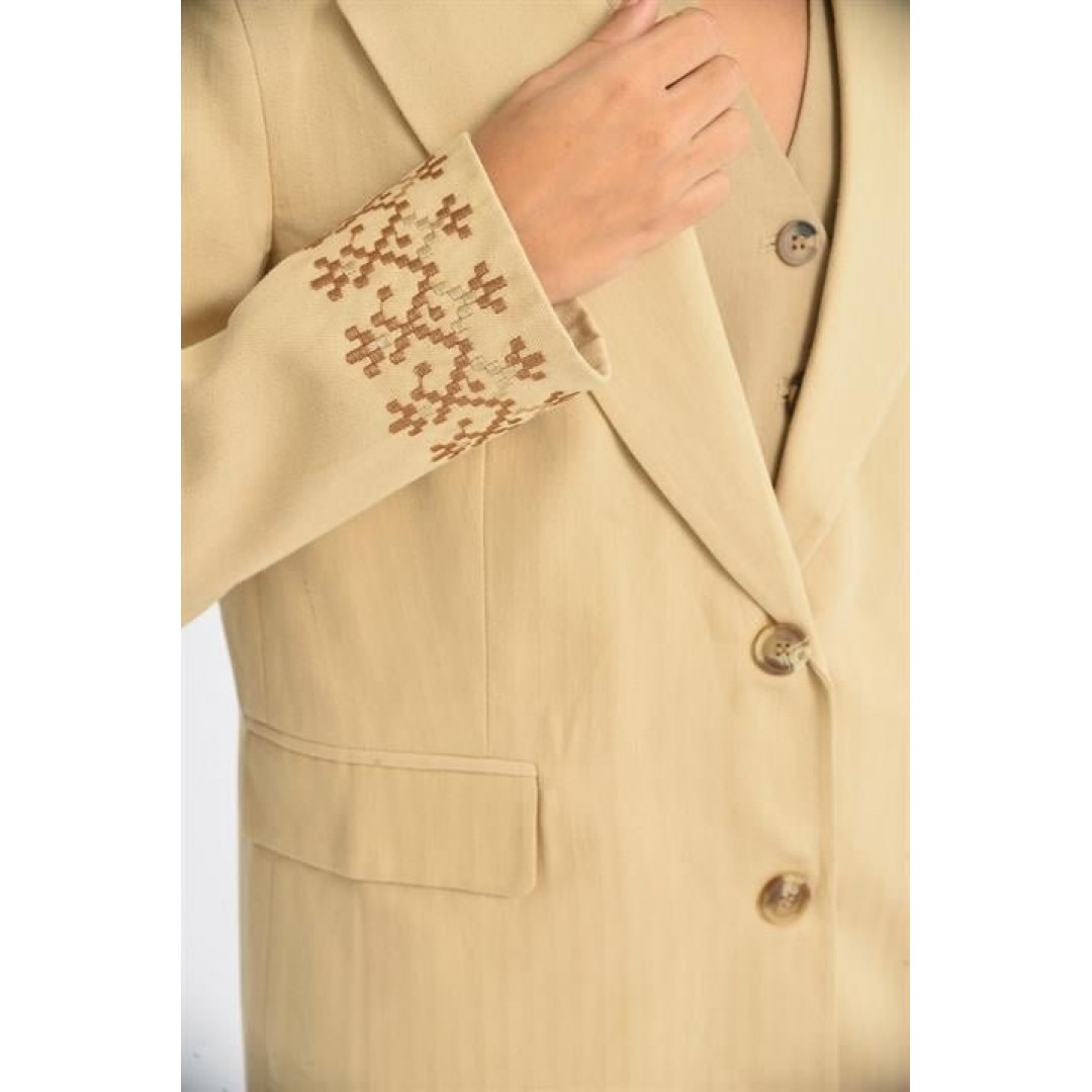 Leomie Nakışlı Blazer Ceket 6106 155208 Leomie Nakışlı Blazer Ceket 6106 155208
