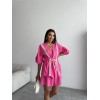 KETEN BEL BÜZGÜLÜ BLUZ-PANTOLON TAKIM - Fuşya 152266 KETEN BEL BÜZGÜLÜ BLUZ-PANTOLON TAKIM - Fuşya 152266