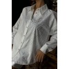 Ay Figürlü Taş İşlemeli Poplin Gömlek 3440 158499 Ay Figürlü Taş İşlemeli Poplin Gömlek 3440 158499