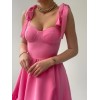 İP ASKILI BAĞLAMALI ATLAS ELBİSE - 152376 İP ASKILI BAĞLAMALI ATLAS ELBİSE - 152376